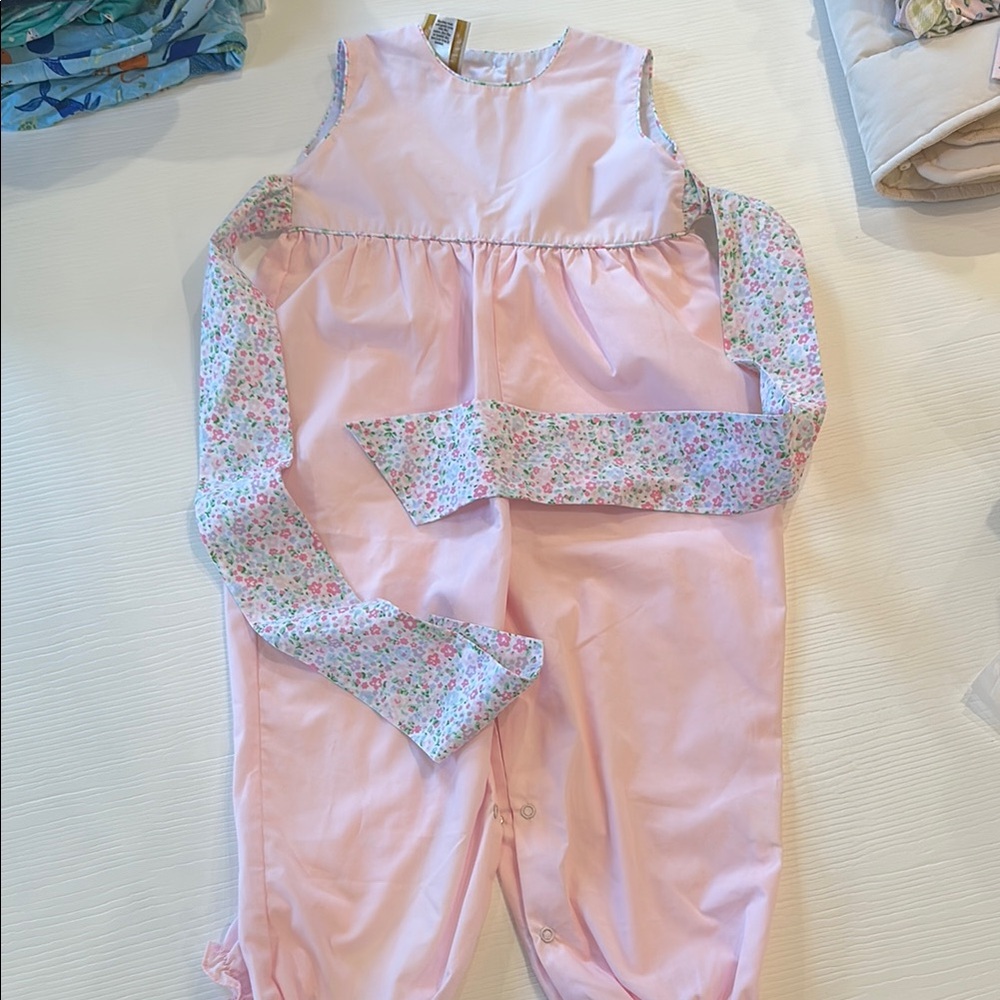 Pink Floral Baby Romper